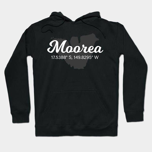 Moorea Coordinates Tourist Vacation Hoodie by BlueTodyArt